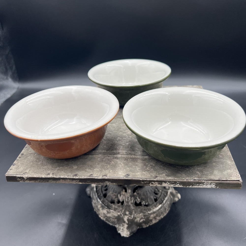 Vintage 3 Set Mixed 101 Chefsware HALL Stoneware Round Bowls Ceramic USA